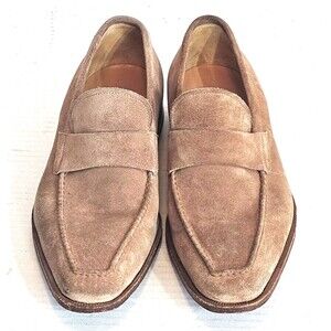 Gravati Hand Made in Italy Men's Suede Leather Slip On Loafers Shoes Size: 8.5 M